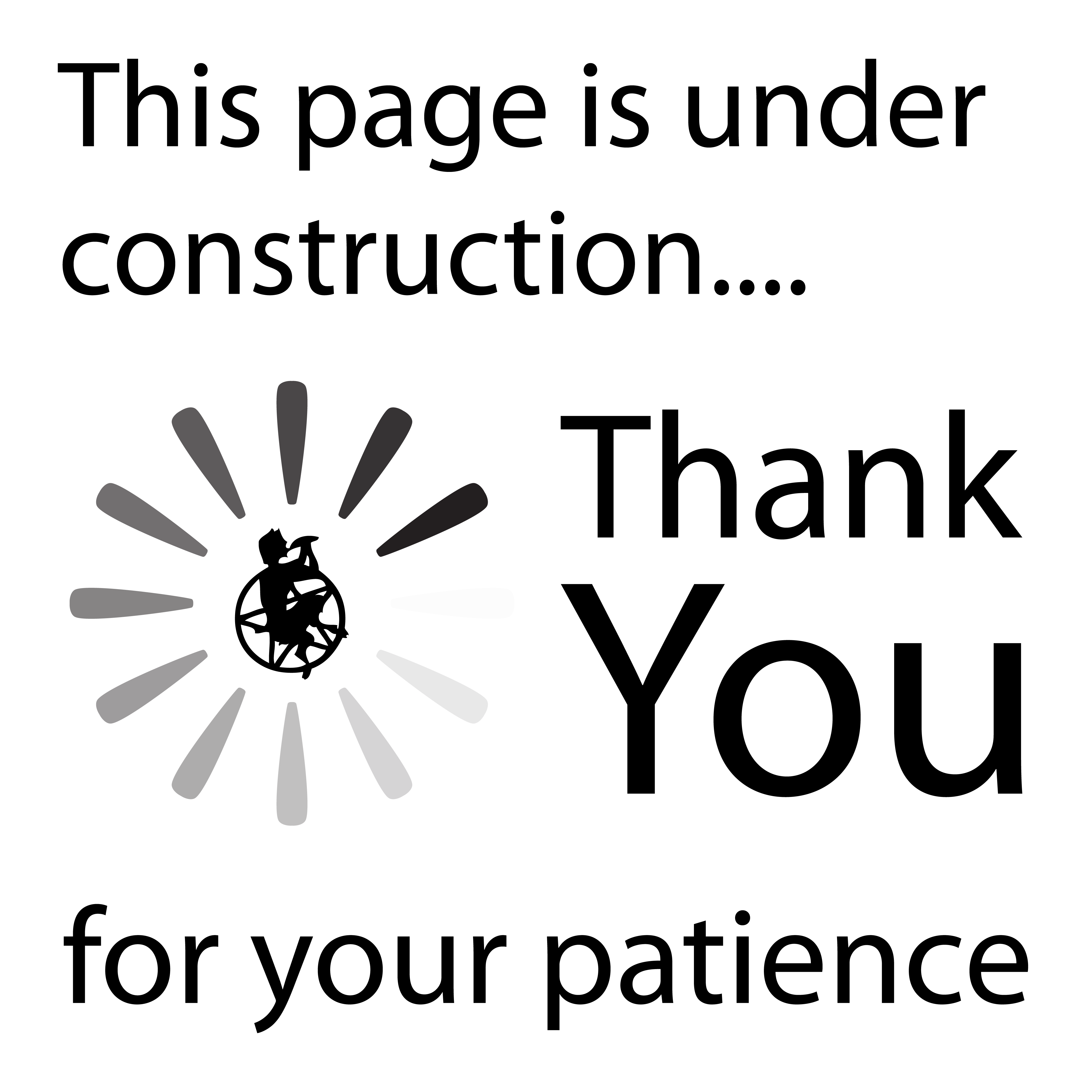 Text reads: this page is under construction, thank you for your patience
