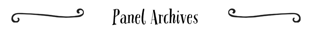 Text Reads: "Panel Archives" with curly lines on either side